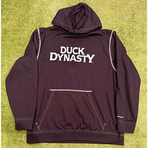 Duck Dynasty Graphic Print Pullover Hoodie Black Men’s M Pockets